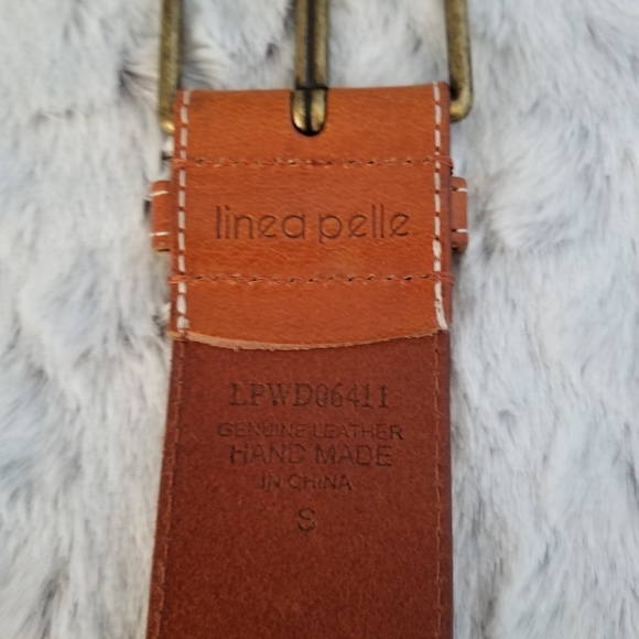 Linea Pelle Hand Tooled Leather Belt - Picture 3 of 7